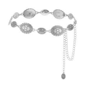 Woman Silver Concho Waist Chain Belt For Women Lapse Waist Harness Cowgirl🤩